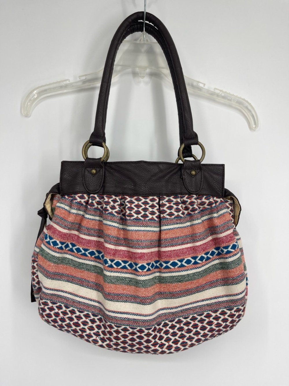 Roxy Boho Woven Shoulder Bag Eclectic Y2K Hobo Slouchy Effortless Southwestern - Picture 12 of 12